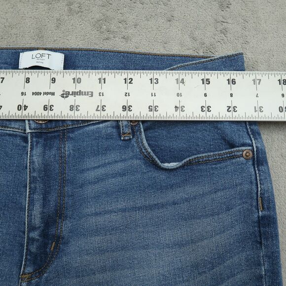 Loft Jeans Women's Size 12P Blue High-Rise Bootcut Denim 27" Inseam Stretch - Picture 3 of 16